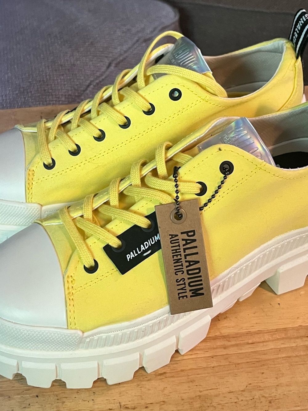 Palladium Women’s Yellow Canvas Low-Top Sneakers